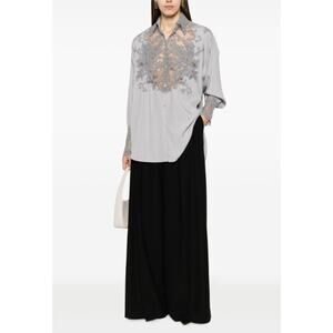 Ermanno Scervino Gray and Black Blouse